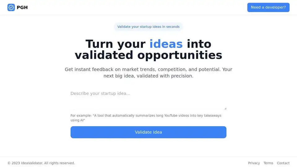Idea Validator