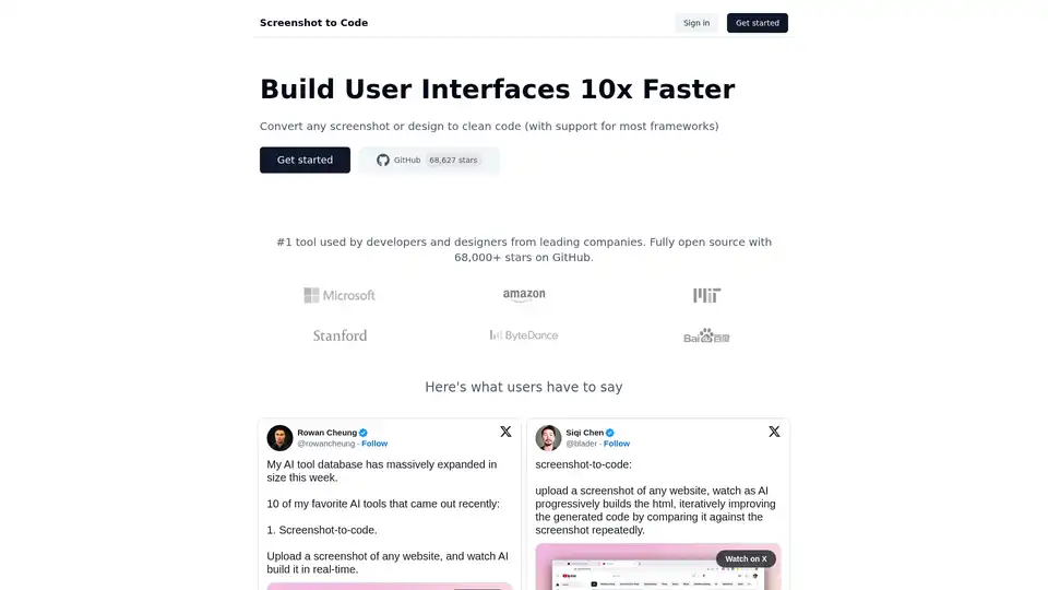Screenshot to Code