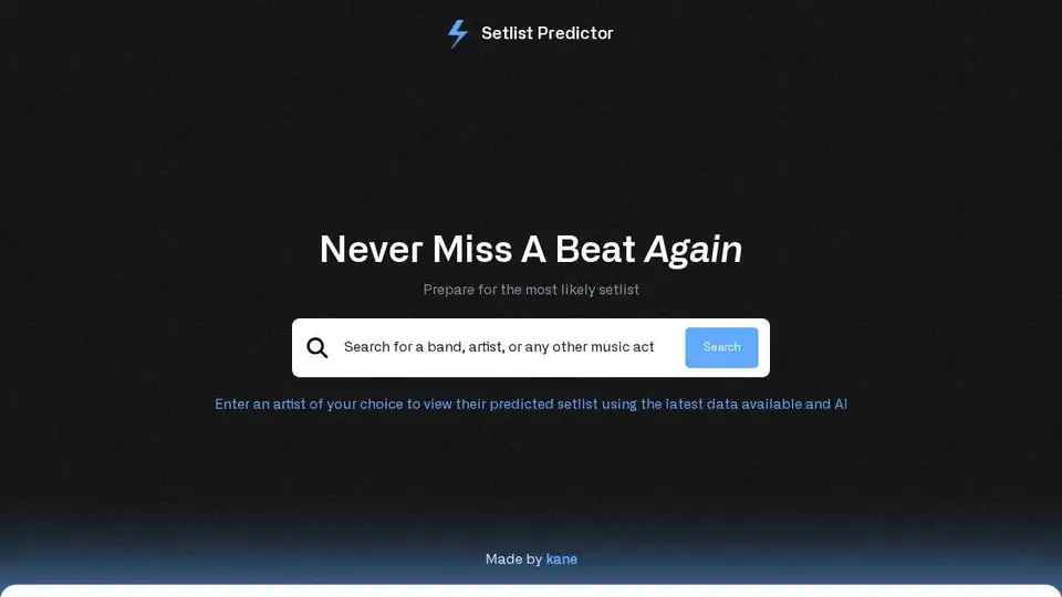 Setlist Predictor