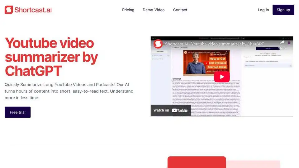 Youtube video summarizer and Podcast into Insightful Text by AI