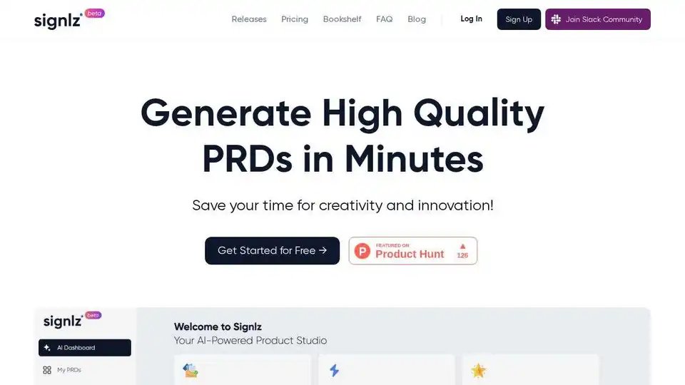 Signlz: AI PRD Generator for Product Managers