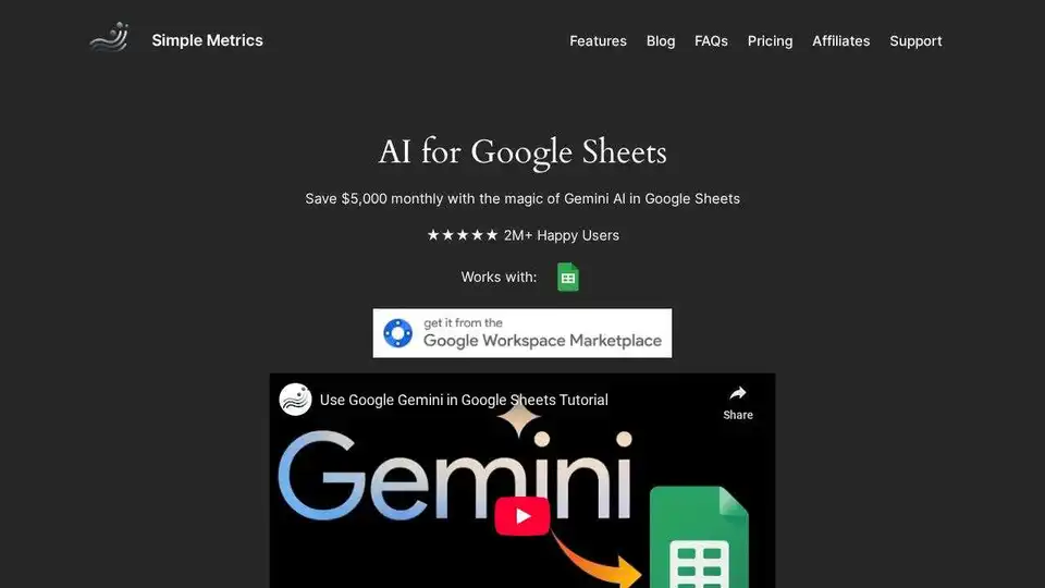 AI for Google Sheets