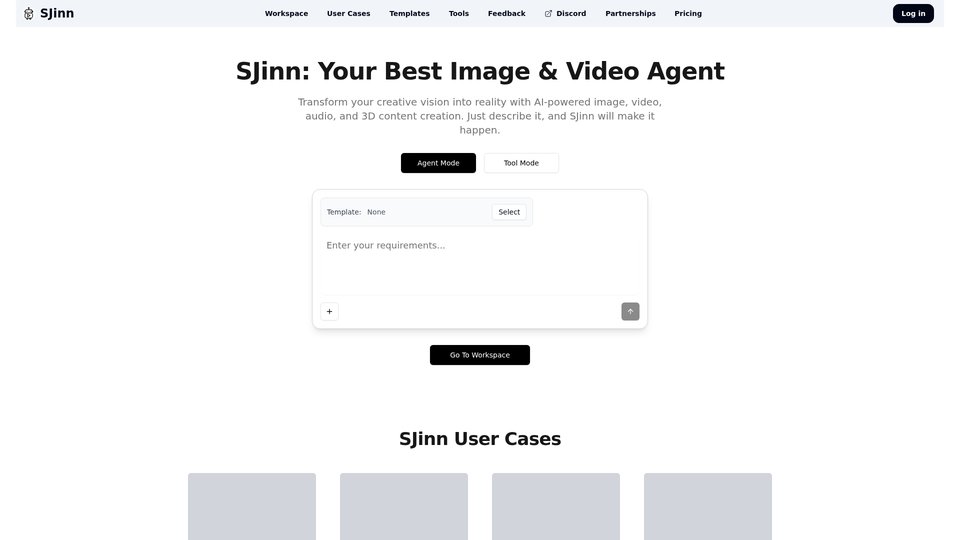 SJinn: Agente de IA para la creación de contenido de imagen y video