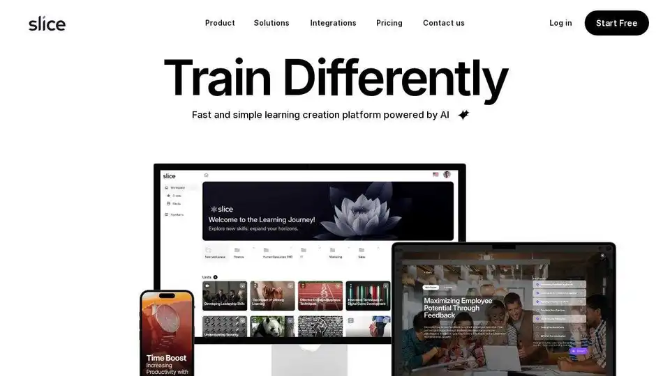 Slice Knowledge AI Content Creation for Learning
