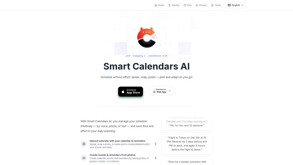Calendário e planejador de IA | Smart Calendars AI