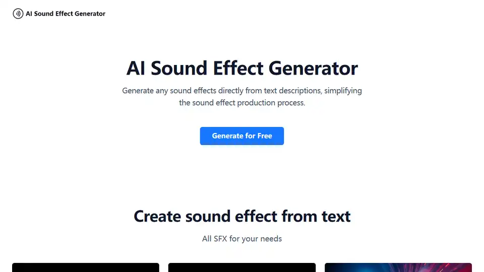 AI Sound Effect Generator