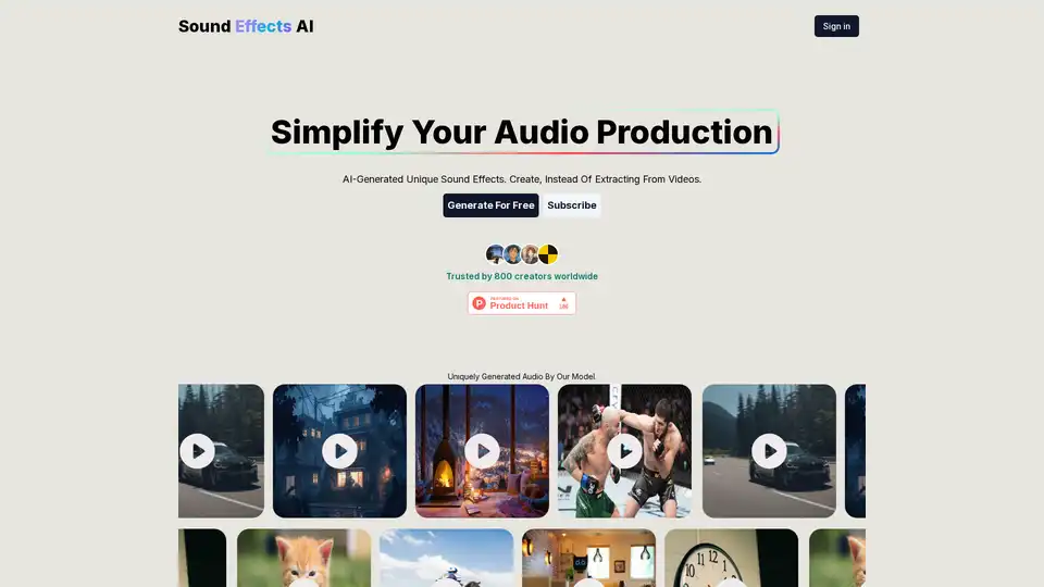 Sound Effects AI