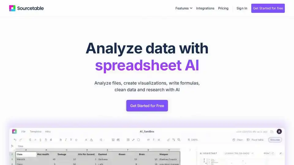 Sourcetable
