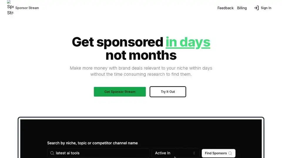 Sponsor Stream