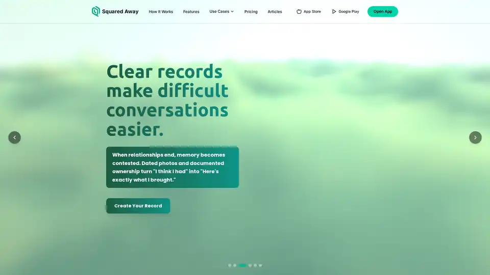 Squared Away 是一款AI驱动的家庭资产清单平台，通过照片自动编目物品，创建物理存储的数字镜像，并支持自然语言搜索。它服务于日常整理、保险理赔、遗产处理和法律文件，支持跨平台同步和家庭共享。