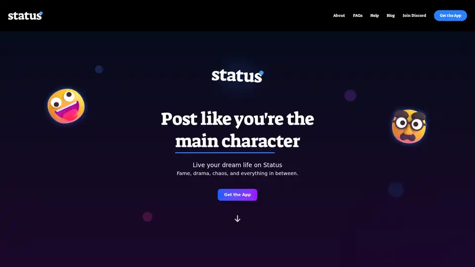 Status AI is a fanfiction roleplay game app where users can become any character, interact with AI-driven personas, and shape their own stories.