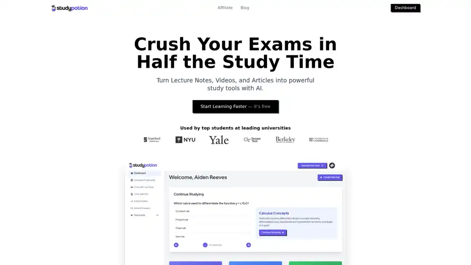 Study Potion AI