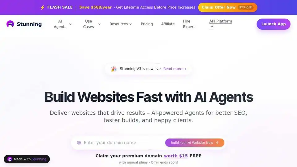 Stunning - Build Client Websites Fast with AI Agents