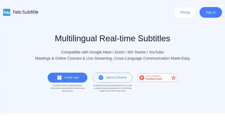 Felo Subtitles - Live Captions & Translated Subtitles