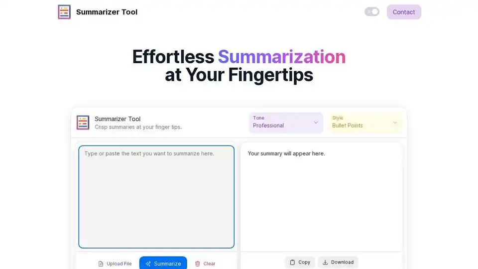 Summarizer Tool