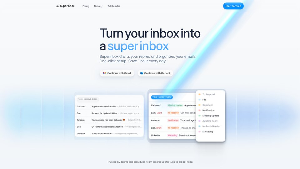 Inbox Assistant Superinbox - AI-Powered Email Assistant for Gmail & Outlook