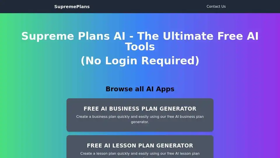 SupremePlans AI