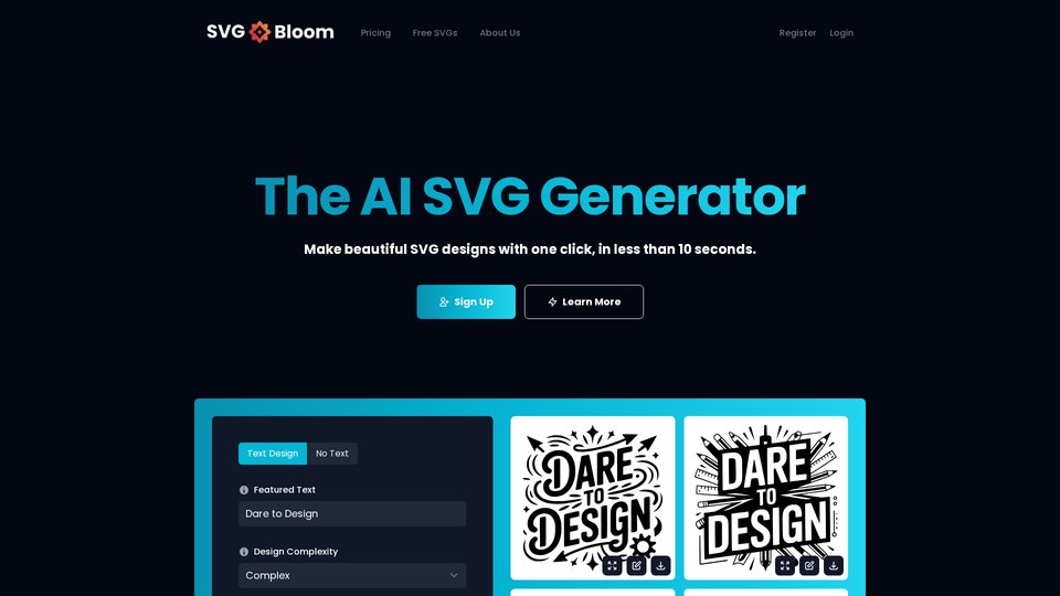 Ai Svg Example AI SVG Generator | SVG Bloom - Create Stunning SVG Designs