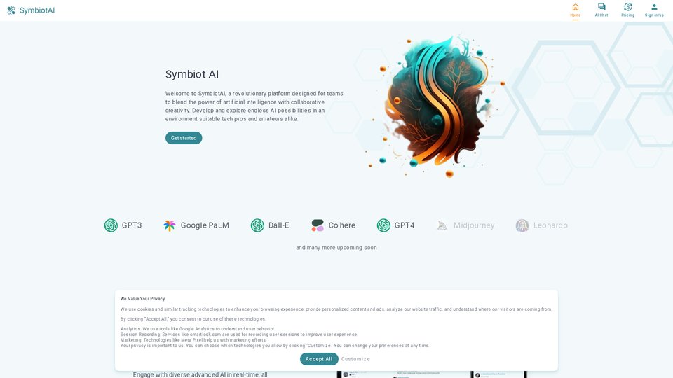 Syimbot Symbiot AI: Plataforma Unificada para Colaboración y Generación con IA