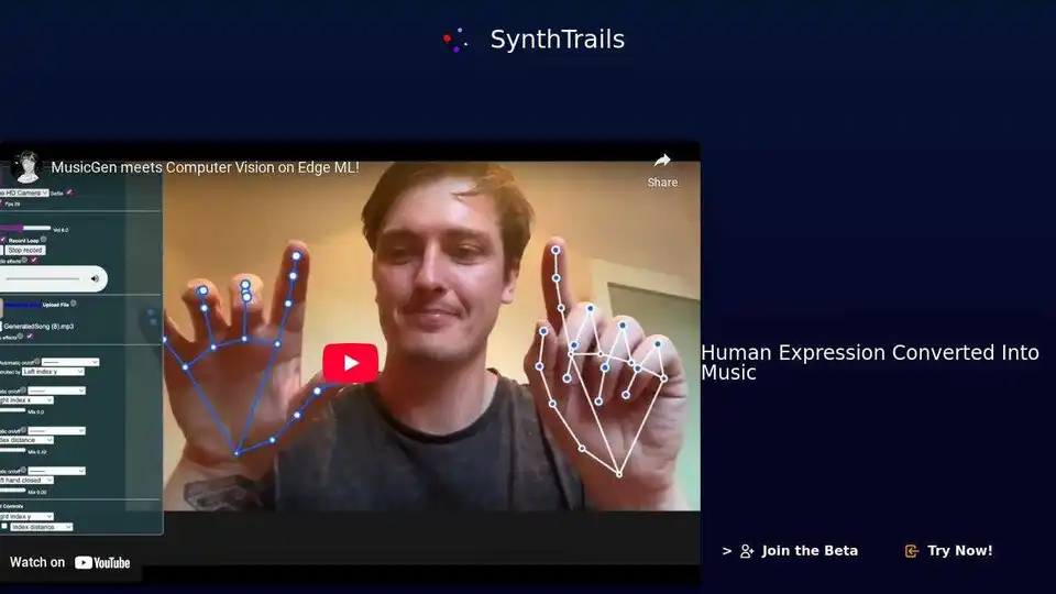 SynthTrails is a music gen startup translating human emotions into unique musical experiences using AI.