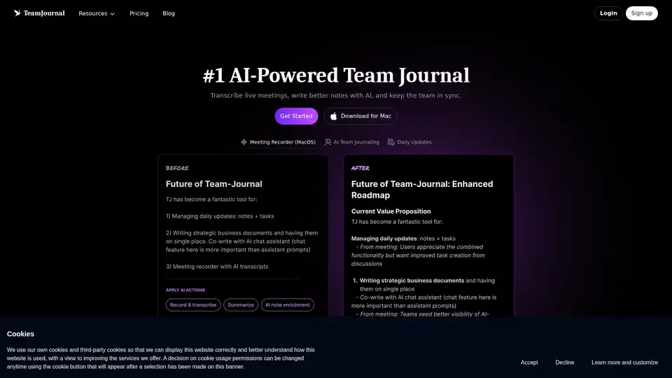 Team Journal