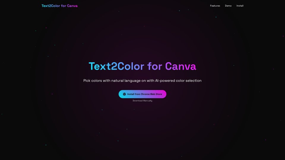 Text2Color para Canva: Selección de color impulsada por IA para diseño