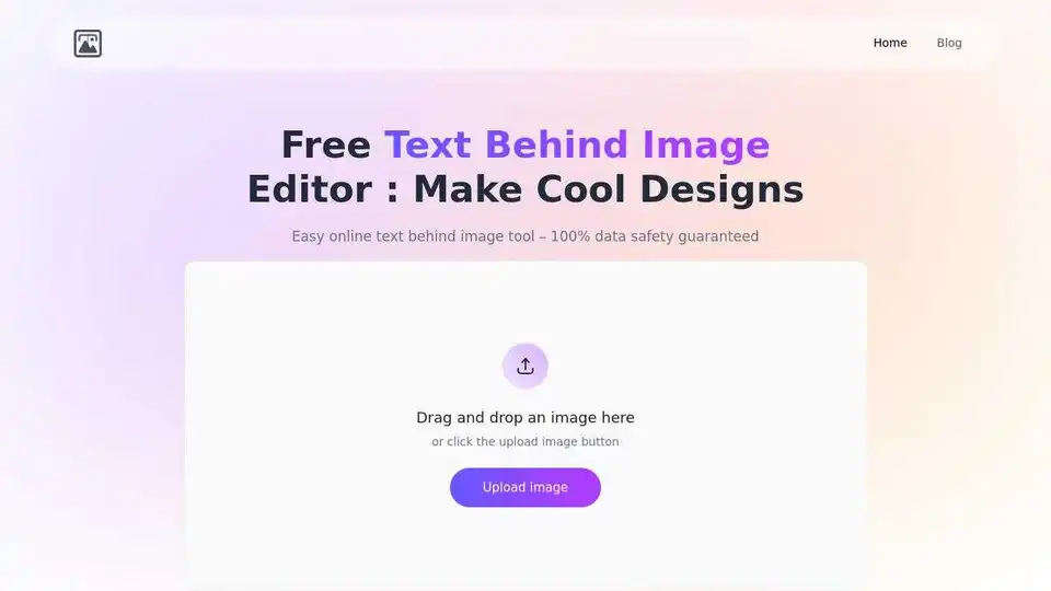 Free Text Behind Image Editor