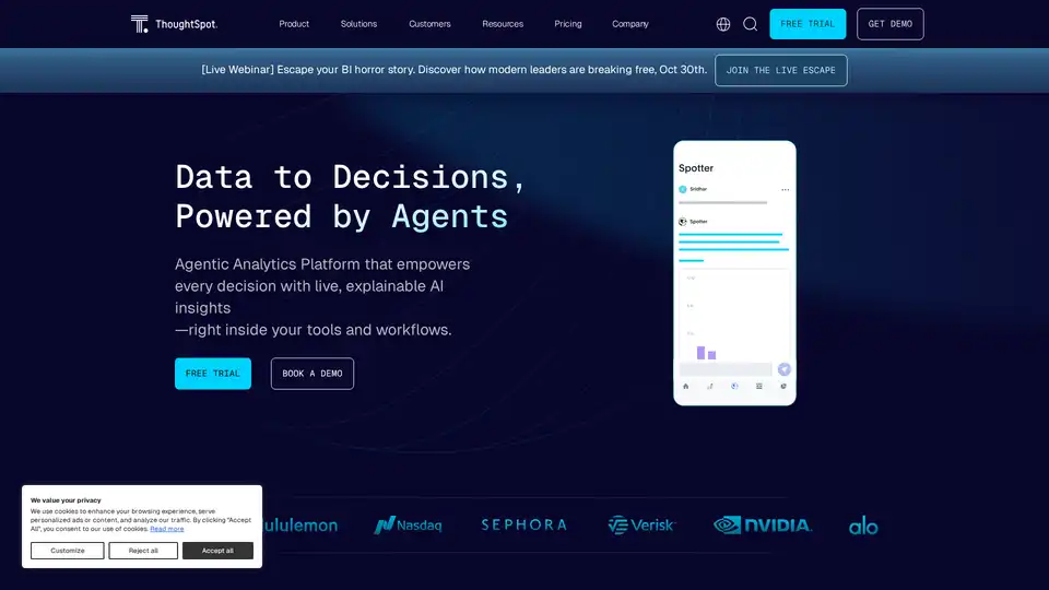 ThoughtSpot Agentic Analytics Platform