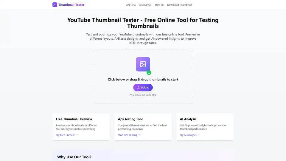 YouTube Thumbnail Tester