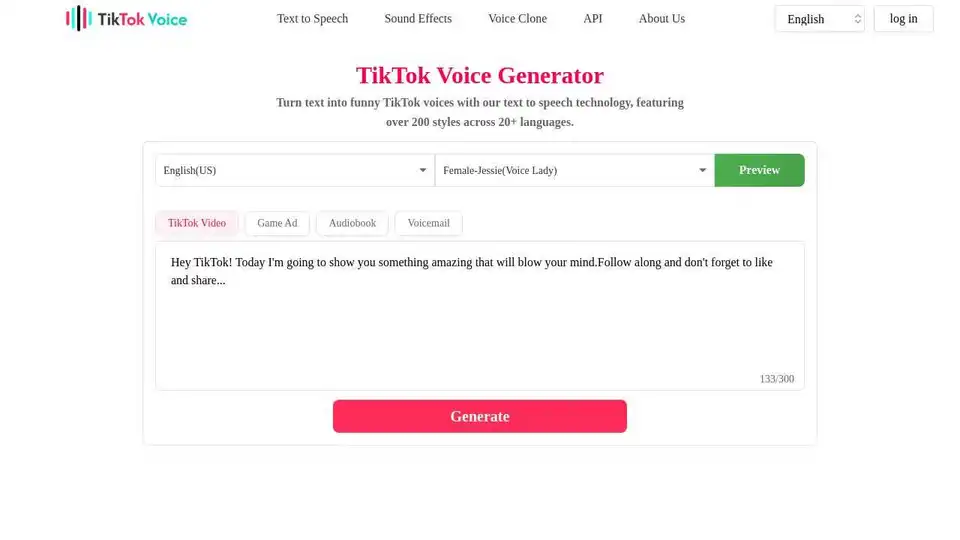 TikTok Voice Generator