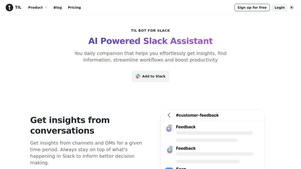 TIL BOT FOR SLACK