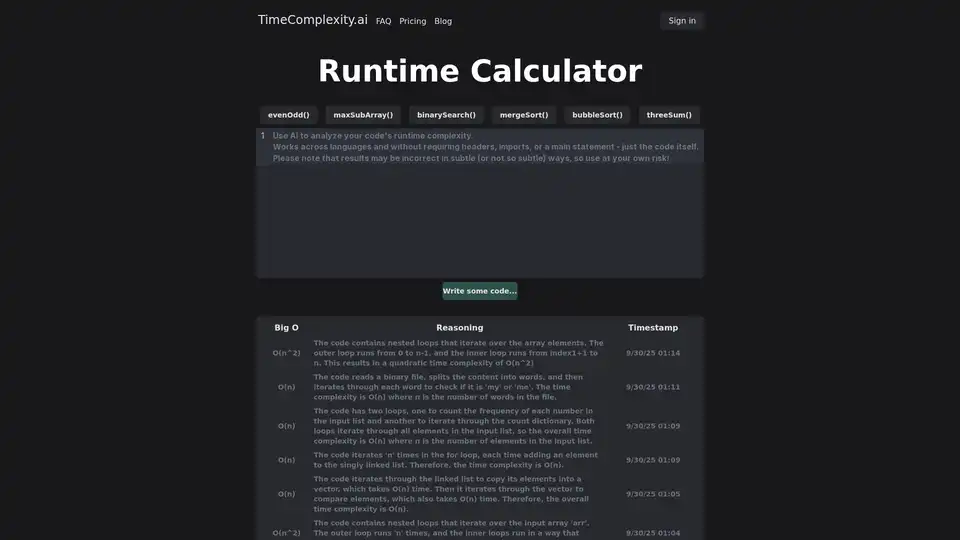 TimeComplexity.ai