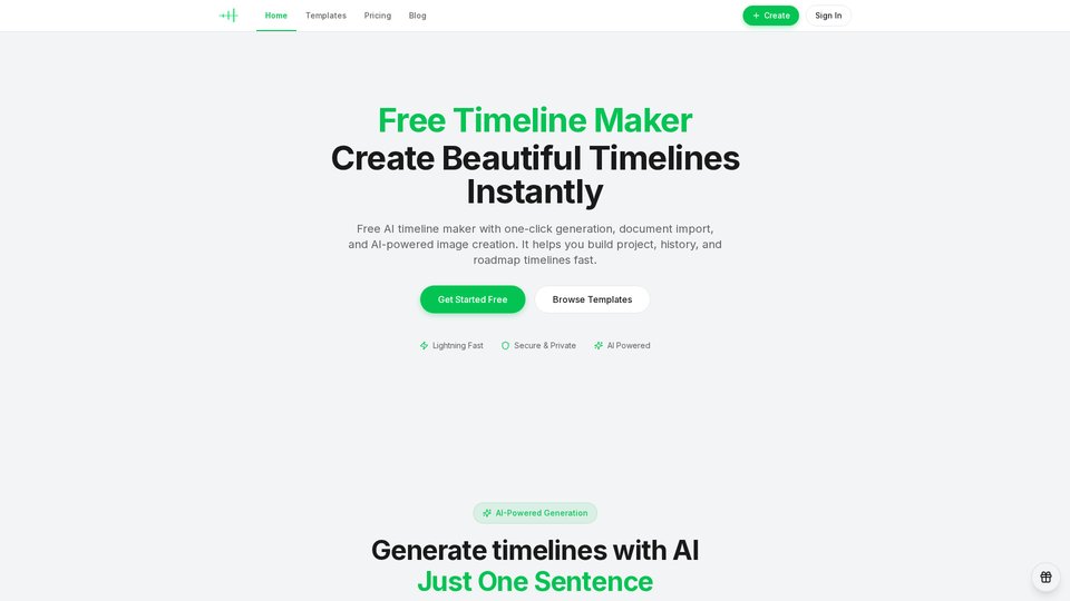 免费AI可视化时间轴制作工具 | AI Timeline Maker