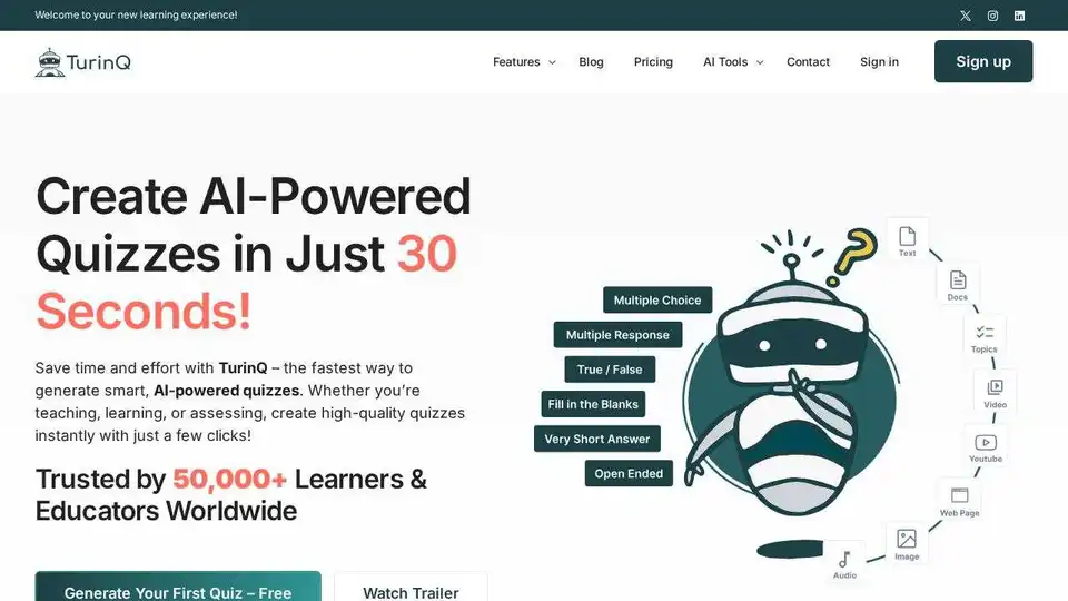 TurinQ.com AI Question and Quiz Maker