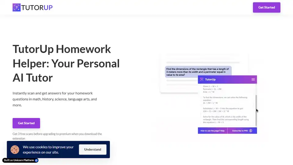 TutorUp Homework Helper