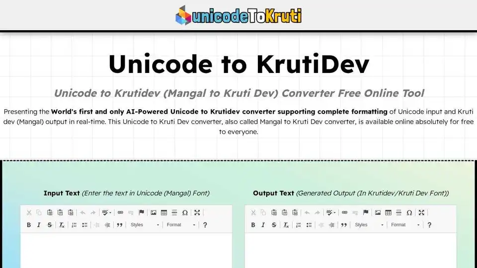 Unicode to KrutiDev Converter
