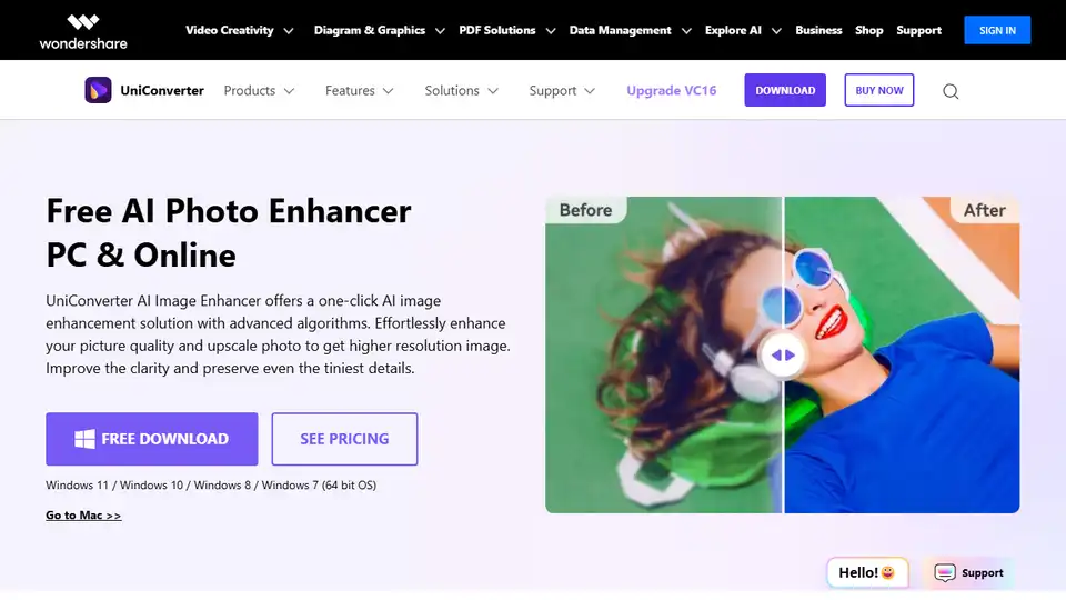 UniConverter AI Image Enhancer