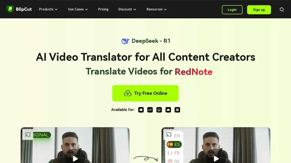 BlipCut AI Video Translator