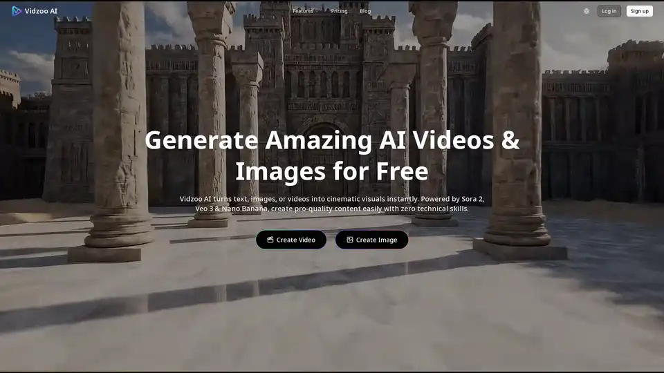 Vidzoo AI es una plataforma todo en uno que utiliza los principales modelos de IA como Sora, Veo y Midjourney para generar videos e imágenes de alta calidad a partir de texto, imágenes o videos. Ofrece salida 4K cinematográfica con derechos comerciales y curva de aprendizaje nula para creadores.