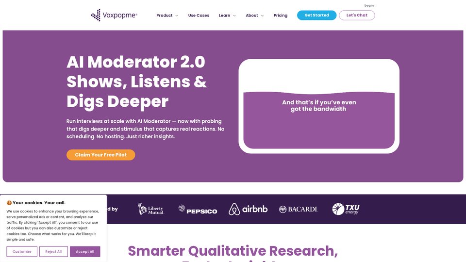Voxpopme: Centralized Qualitative Insights Platform with AI