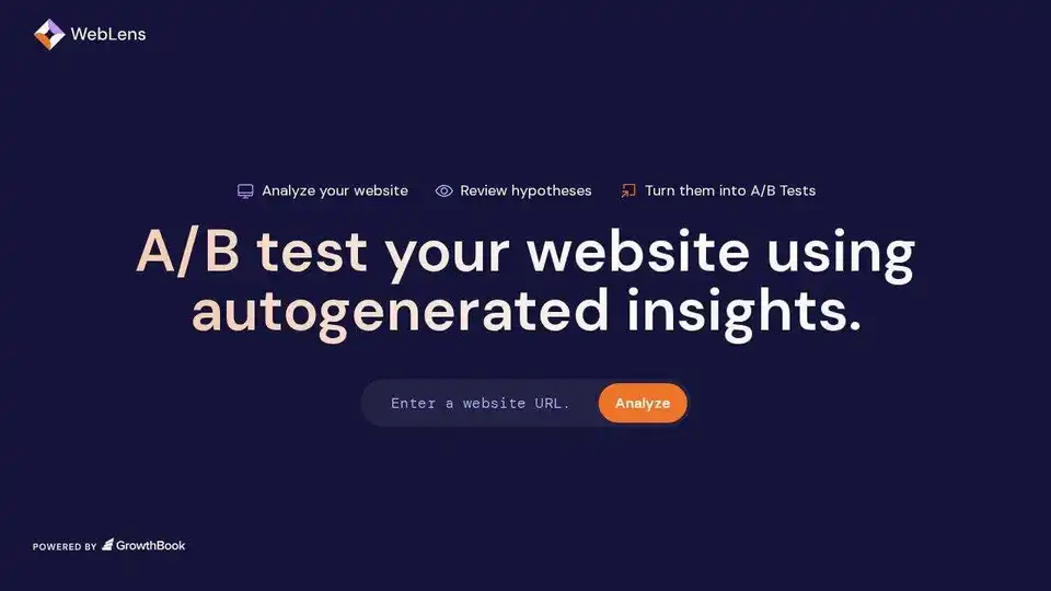 WebLens: Powered by GrowthBook
