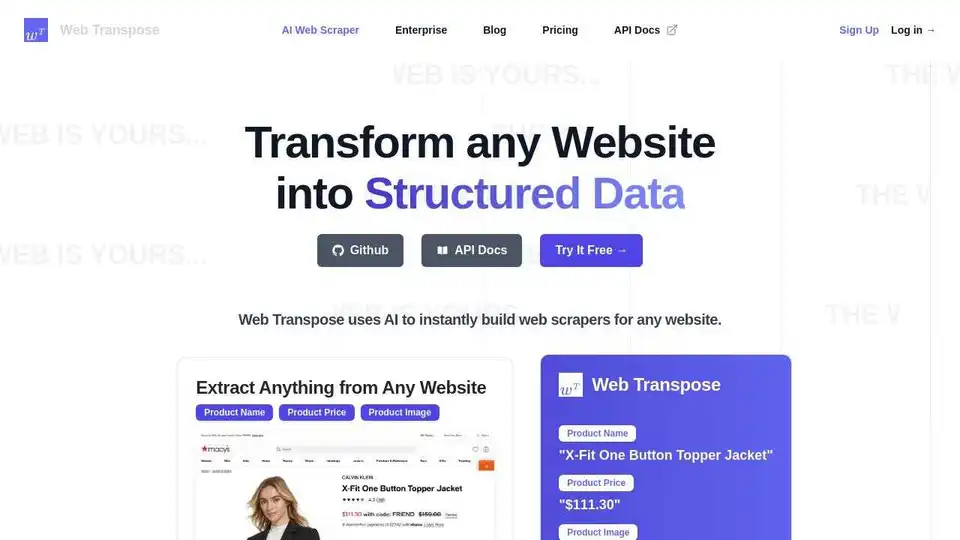 Web Transpose