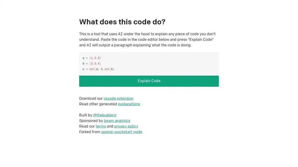 AI Code Explainer
