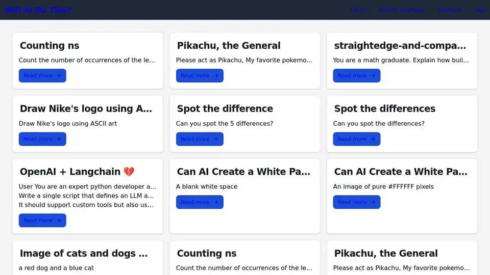 Explore what AI can do with examples of text, image, and code generation. See AI's capabilities and limitations.